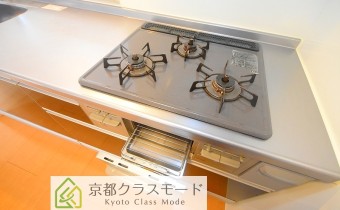 グリル付き３口ガスコンロ