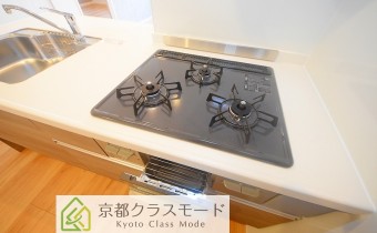 3口ガスコンロ（グリル付き）