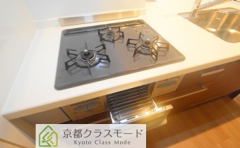3口ガスコンロ（グリル付き）