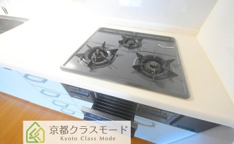 3口ガスコンロ（グリル付）