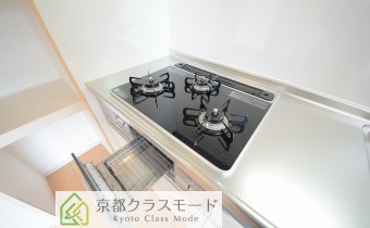 3口ガスコンロ（グリル付）