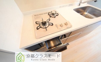 2口ガスコンロ（グリル付き）