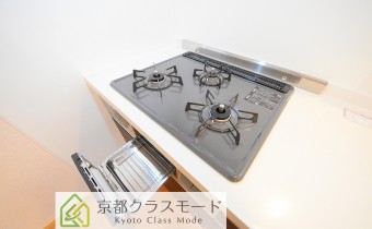 3口ガスコンロ（グリル付き）