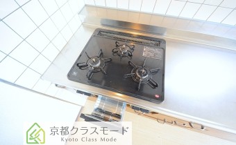 3口ガスコンロ（グリル付）