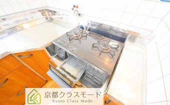 2口ガスコンロ（グリル付き）