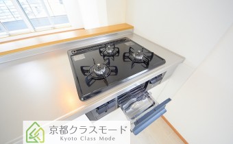 3口ガスコンロ（グリル付）