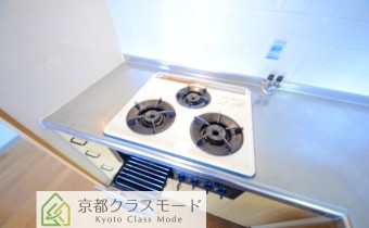 3口ガスコンロ（グリル付）