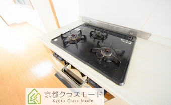 3口ガスコンロ（グリル付き）