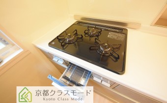3口ガスコンロ（グリル付）
