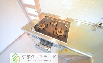 3口ガスコンロ（グリル付）