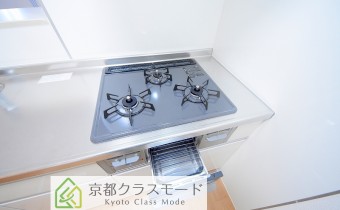 3口ガスコンロ（グリル付き）