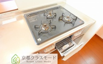 3口ガスコンロ（グリル付き）