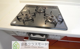 3口ガスコンロ(グリル付き）